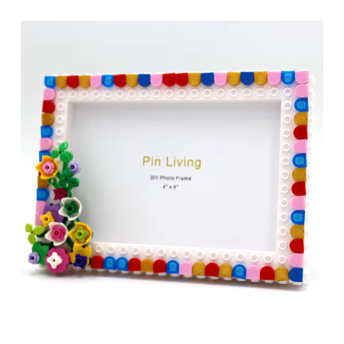 Pinliving Floral Bilderrahmen aus Kunststoff in Mehrfarbig als Tischaufsteller für deine Dekoration, Rechteckig, B/H: 15,24 x 15,24 cm - Bild 3