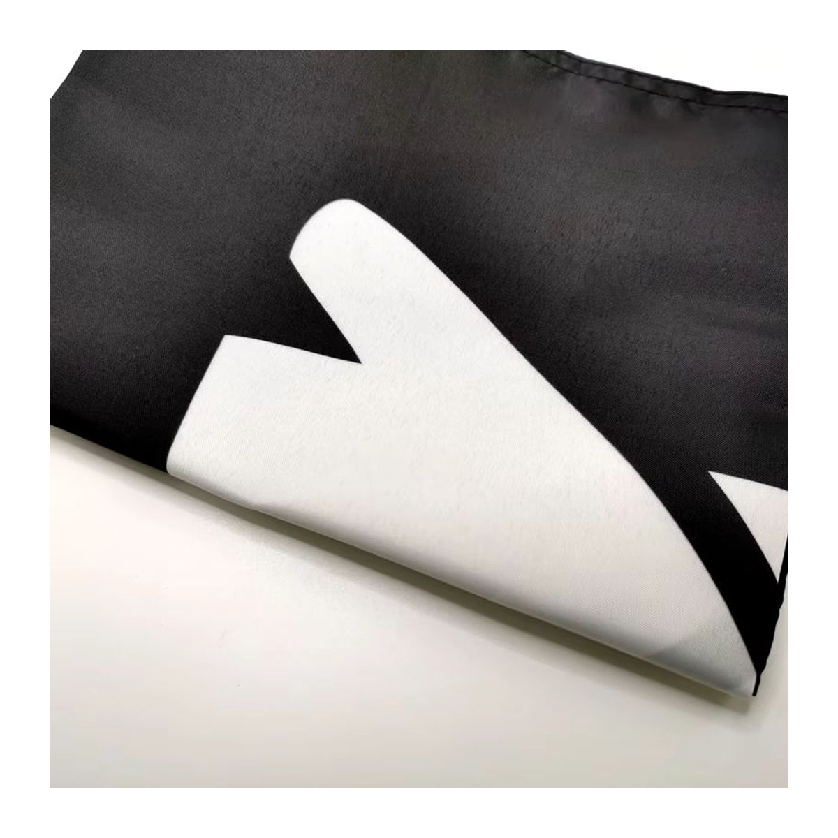 Piraten-Katzen-Schädel-Flagge mit gekreuzten Knochen als Banner für drinnen und draußen, Schwarz, B x H: 150 x 90 cm - Bild 2