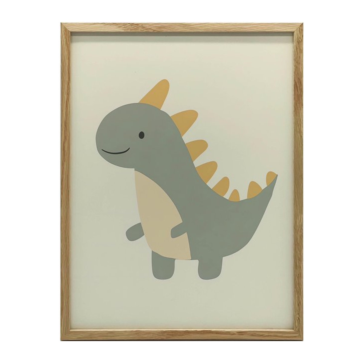 Plakat Dinosaurier Im Lächeln von Marcin Zbijowski mit goldenem Aluminiumrahmen, B: 50 cm, H: 70 cm - Bild 1