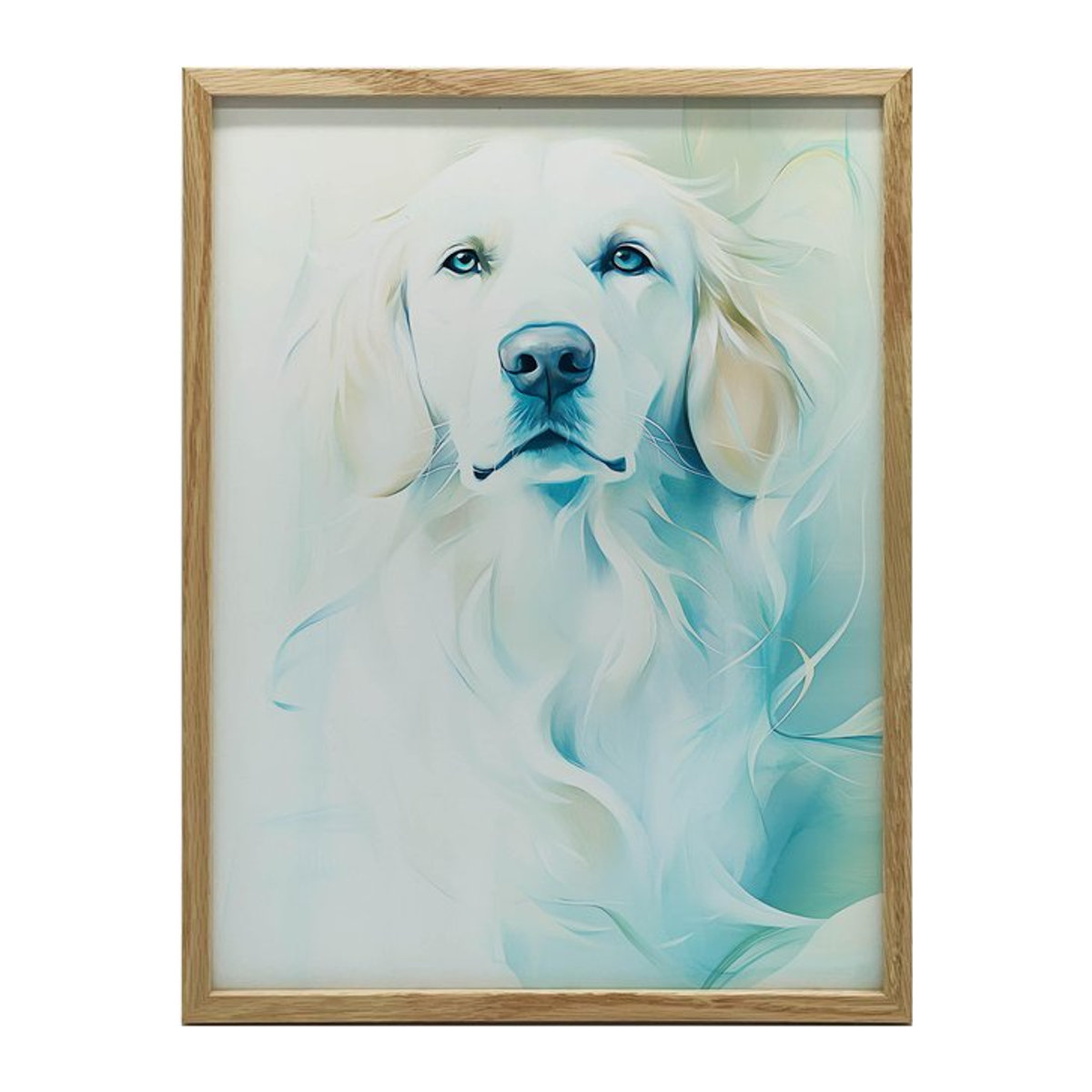 Plakat Goldener Freund mit dunkelbraunem Holzrahmen, B: 50 cm, H: 70 cm - Bild 1