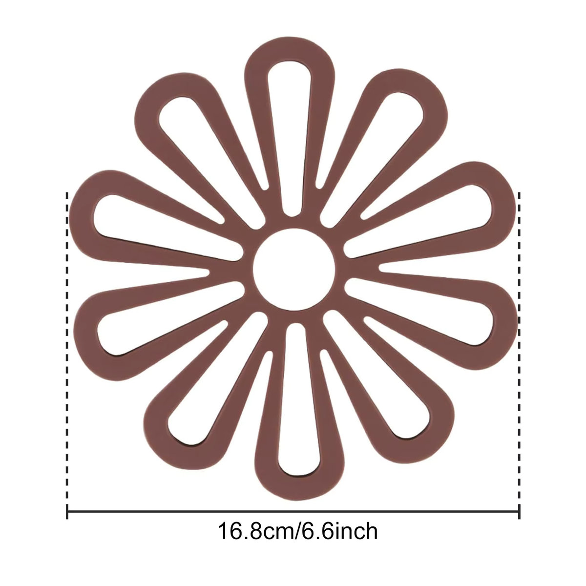 Platzset in Blumenform im nordischen Stil, grau, verdickte Tischmatte als Wärmeisolationsmatte und Verbrühschutzmatte - Bild 2