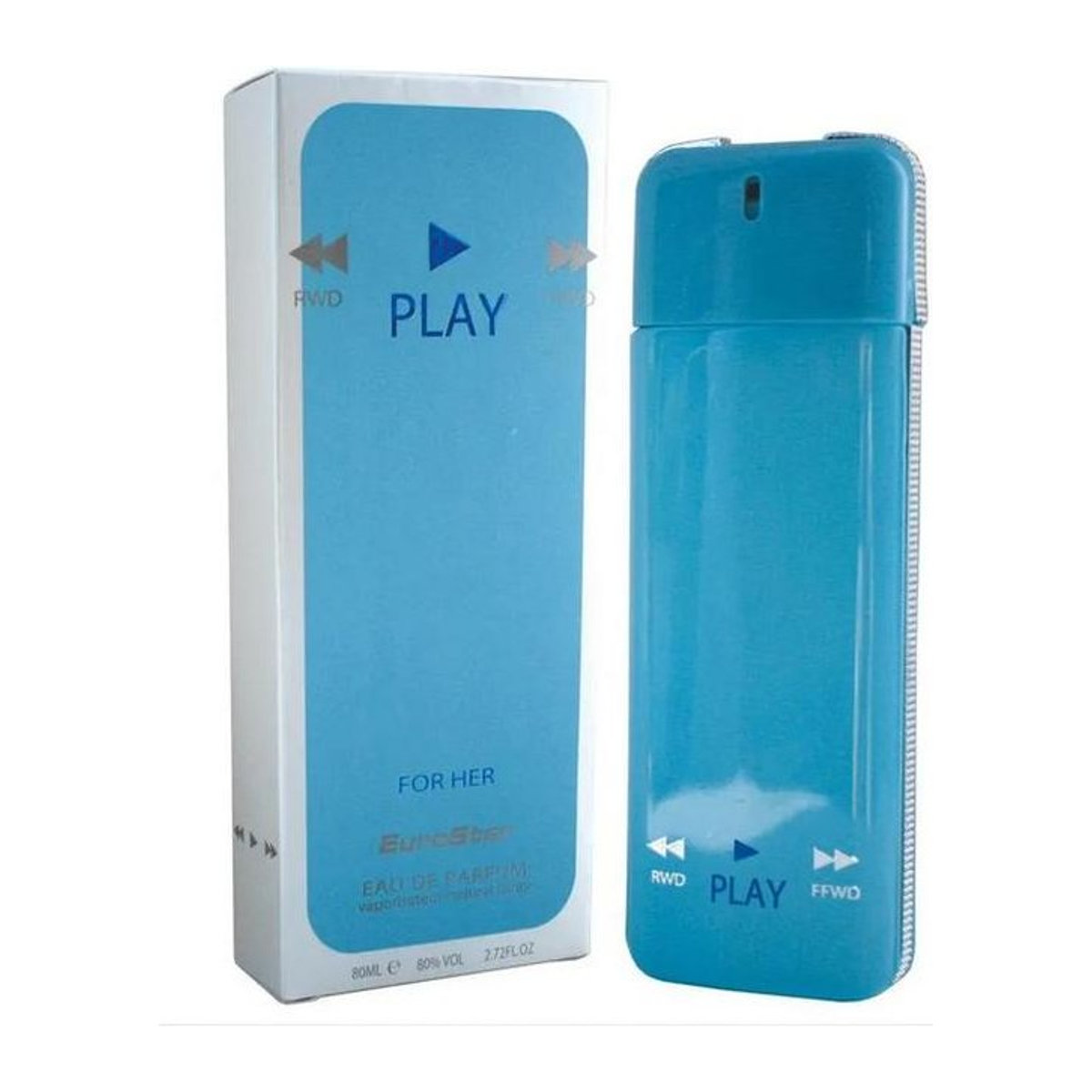 PlayForHer Euro Star Damen-Toilettenwasser Set in Blau, 3 x 80 ml - Bild 1