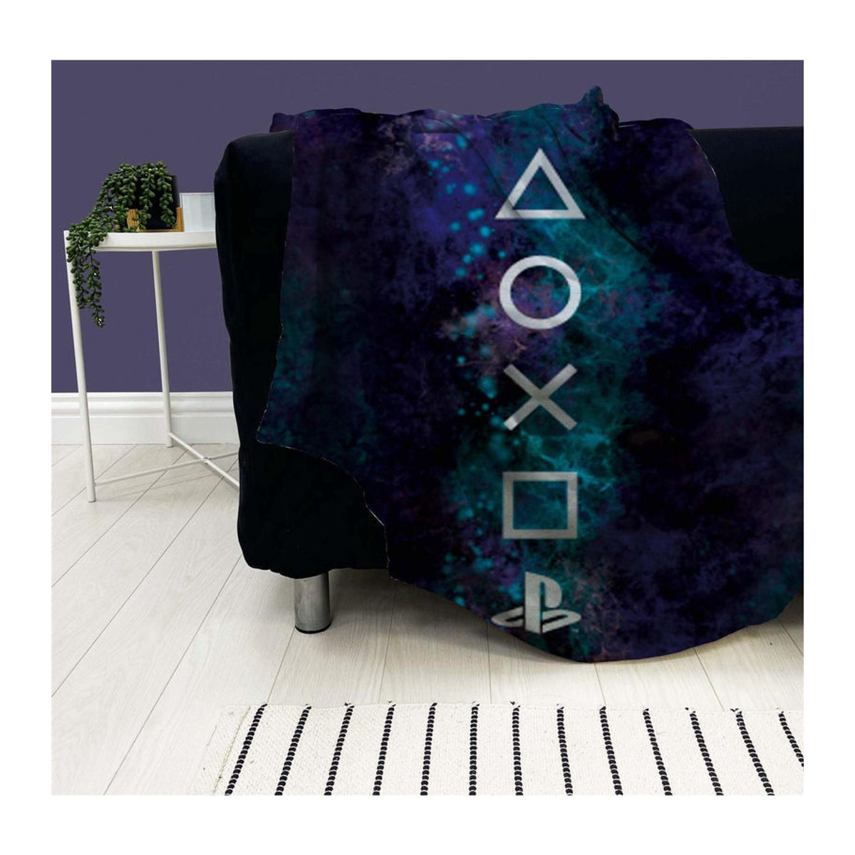 Playstation Fleecedecke Nebula in Schwarz, Breite: 150 cm - Bild 2