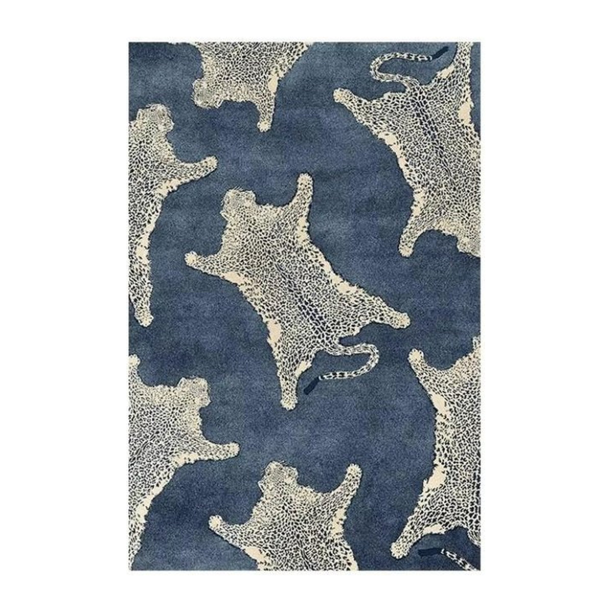 Plüsch Wohnzimmerteppich mit Leopardenmuster für Schlafzimmer und Arbeitszimmer, rutschfeste Matte im nordischen Design, B/T: 60 x 40 cm - Bild 1
