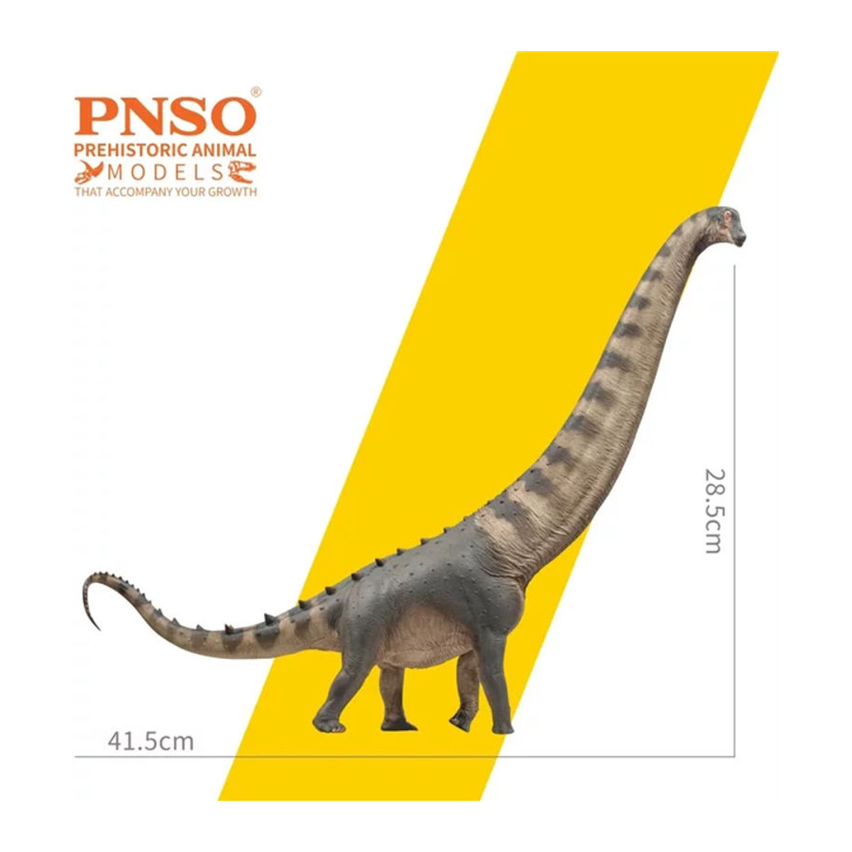 Pnso Dinosaurier Modell Alamo Saurus Samuel als wissenschaftliche Sammlerfigur in Grau aus Kunststoff - Bild 1