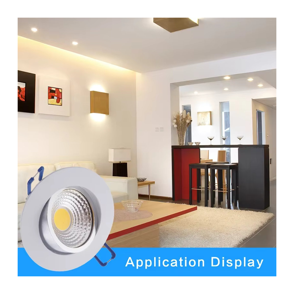 POCKETMAN LED Einbaustrahler Set 10er Pack Runde Deckenleuchten Weiß Minimalistisches Design für Schlafzimmer und Küche - Bild 2