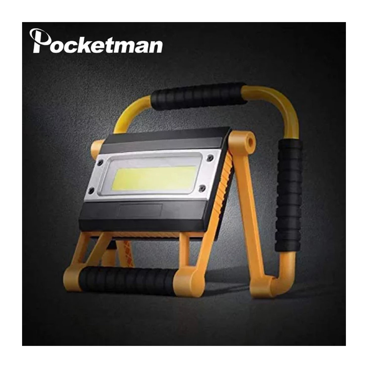 POCKETMAN Multifunktionale Arbeitsleuchte mit 380 W, 360 Grad Rotation, wasserdicht und integriertem 5500-mAh-Akku, USB-Suchscheinwerfer - Bild 1