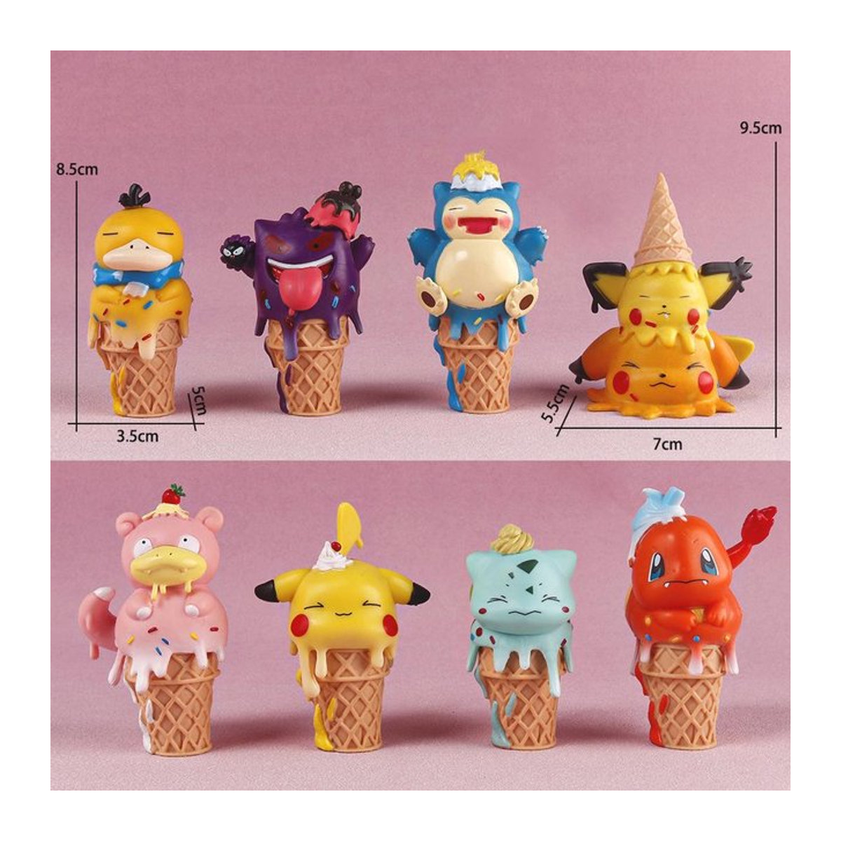 Pokémon Anime Figur Bulbasaur und Relaxo als Sammler Modell aus PVC für deine Schreibtisch Dekoration oder als Spielzeug für Kinder - Bild 1