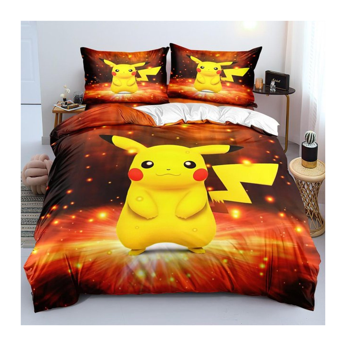 Pokémon Bettwäsche-Set Paslu für Kinder mit Cartoon-Druck, Multicolor, 3-teilig, B/H: 140 x 210 cm - Bild 1
