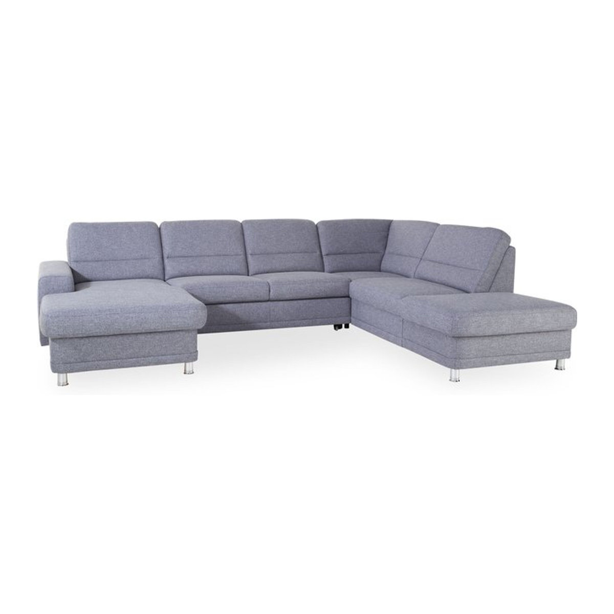 Polsterecke SYSTEMPOLSTER ZABINO Ecksofa in Blau und Grau aus Stoff und Baumwolle - Bild 1