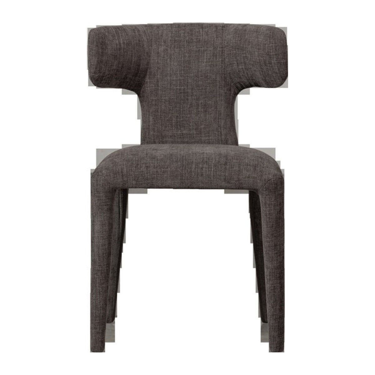 Polsterstuhl WOOOD PERMINT in Braun mit Stoffbezug aus Polyester, B/T/H: 48 x 42,5 x 46 cm - Bild 1