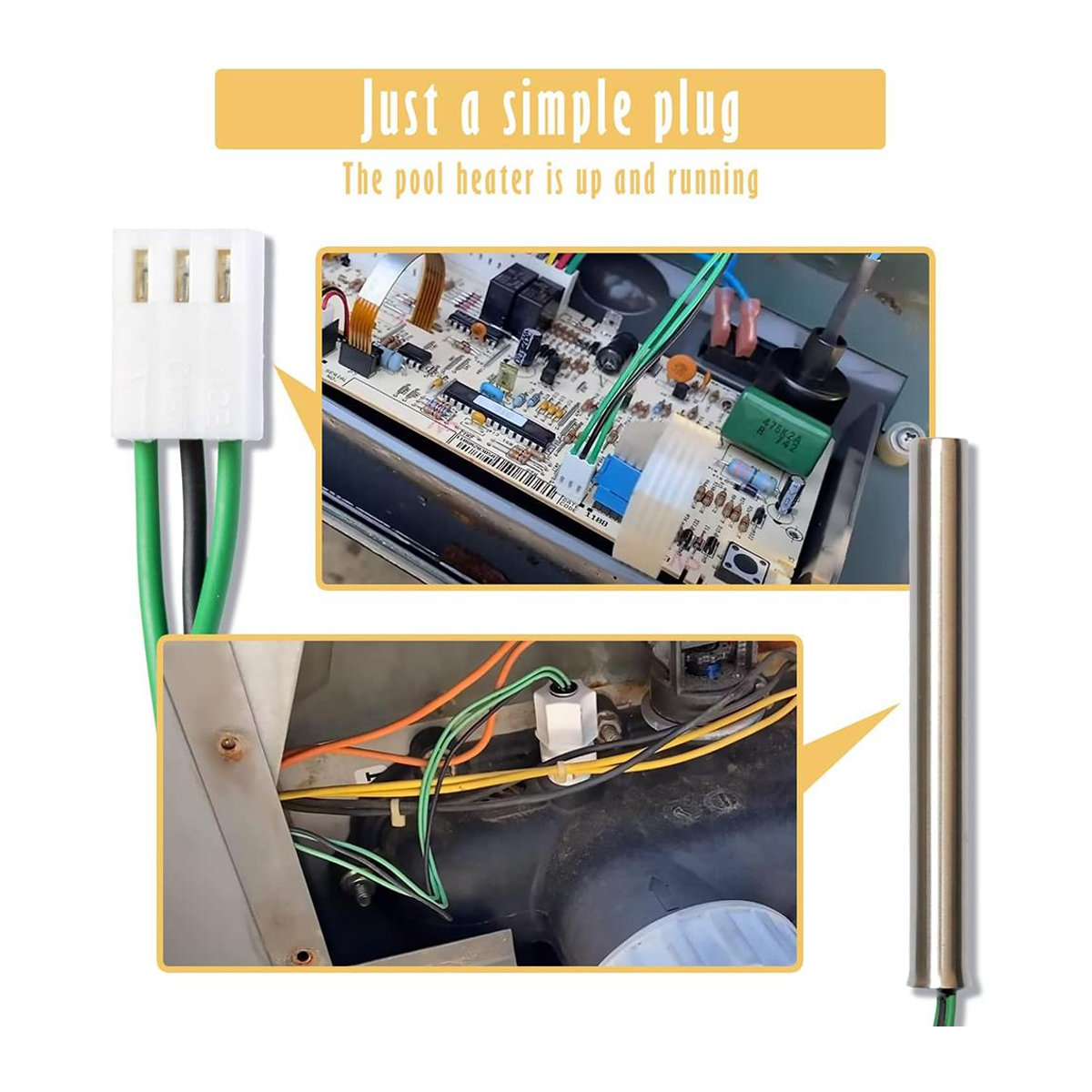 Poolheizung Temperatursensor für Heizungen 206A, 207A, 266A, 267A, 336A 009577F - Bild 2