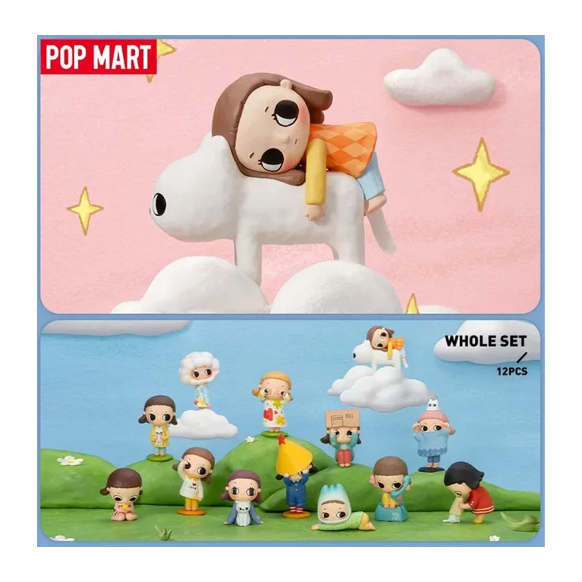 POPMART Nyotas Flauschige Leben Serie Mystery Box Anime Action Figure als Sammlerstück und Desktop-Ornament in Mehrfarbig - Bild 1