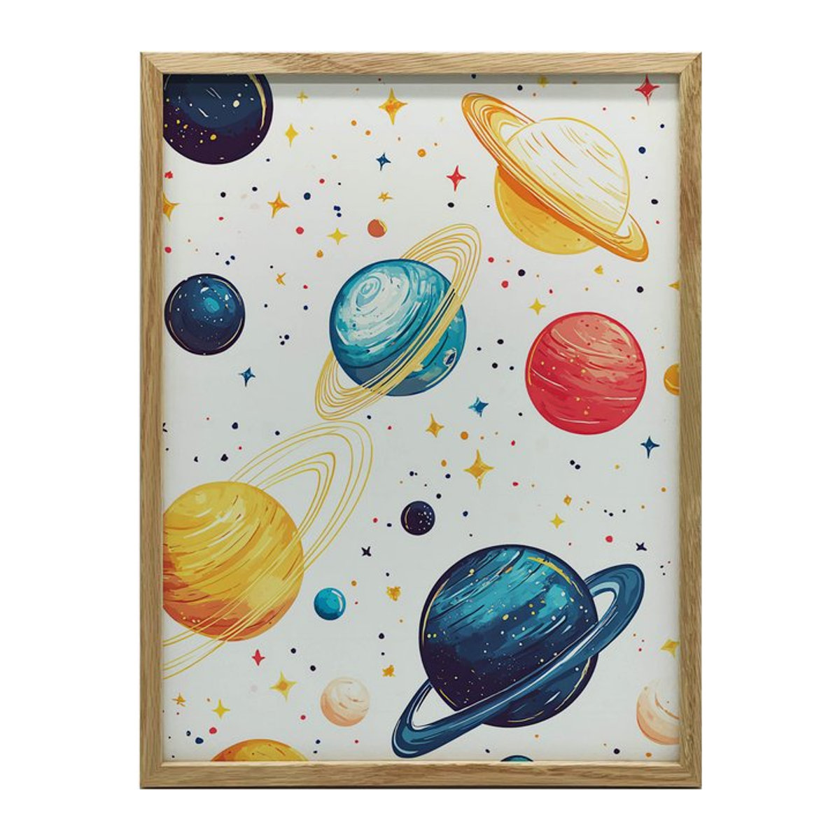 Poster Kosmische Harmonie von iKable mit schwarzem Aluminiumrahmen, B: 50 cm, H: 70 cm, Multicolor auf Mattpapier - Bild 1