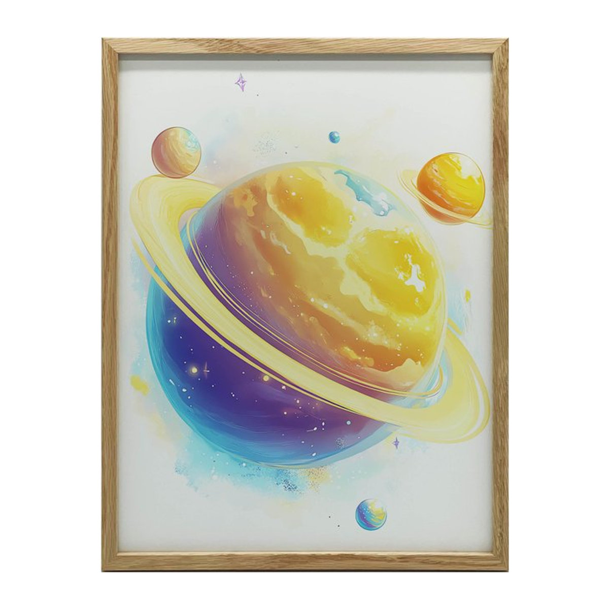 Poster Kosmische Harmonie von Marcin Zbijowski mit schwarzem Aluminiumrahmen, B: 30 cm, H: 40 cm - Bild 1