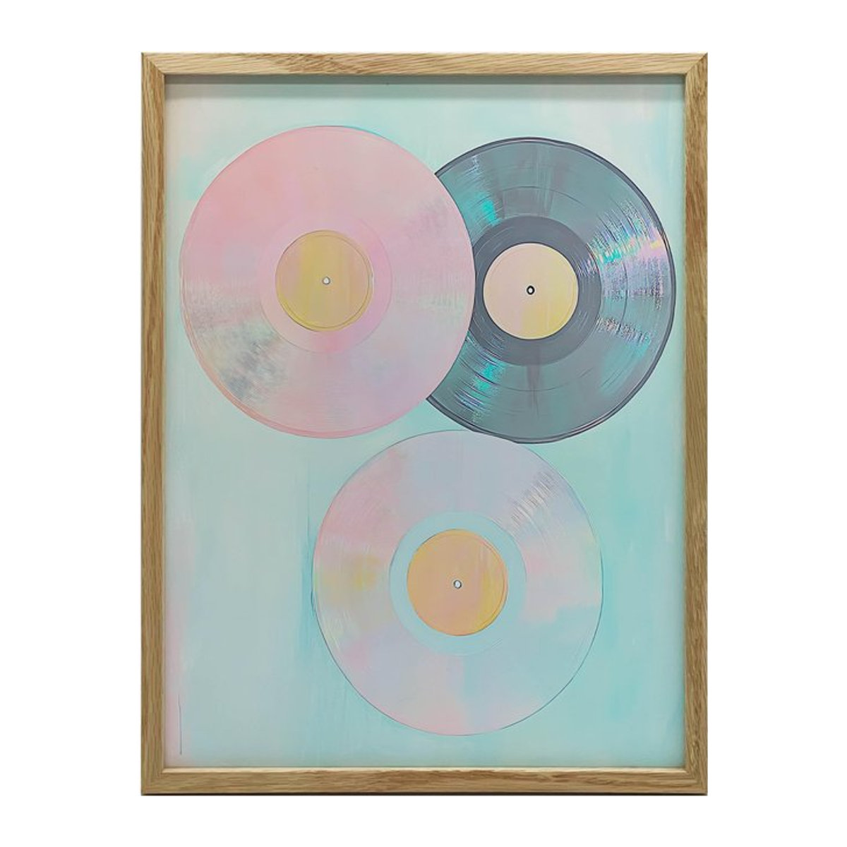 Poster Melodie der Farben von Marcin Zbijowski mit Aluminiumrahmen in Gold, B/H: 40 x 50 cm - Bild 1