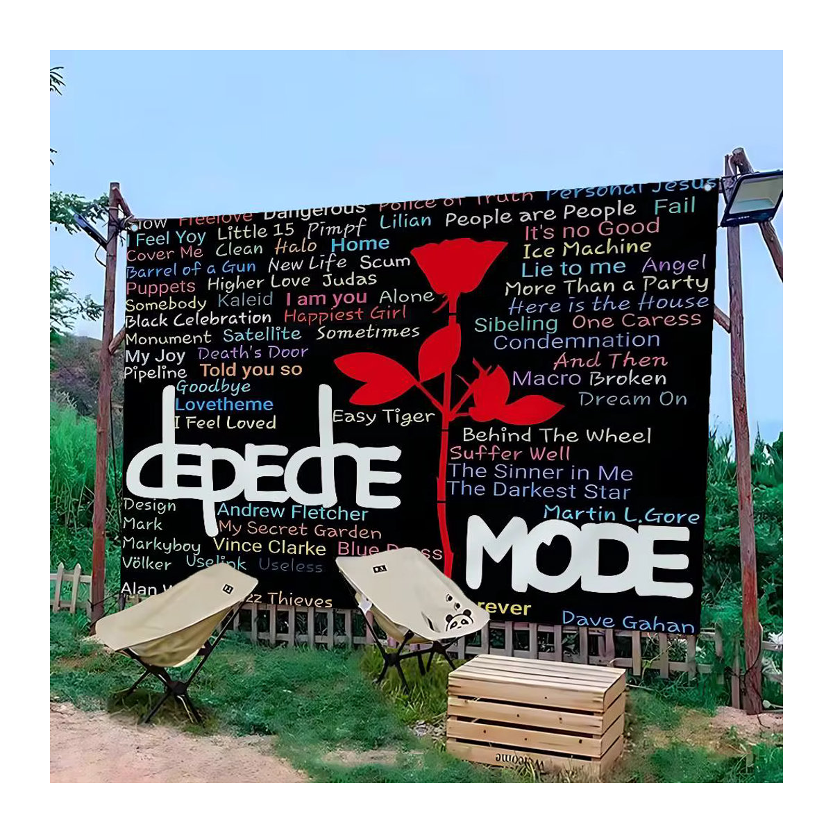 Potdemiel Wandbehang im Depeche Mode Electronic Rock Cartoon Design für deine Raumdekoration - Bild 2