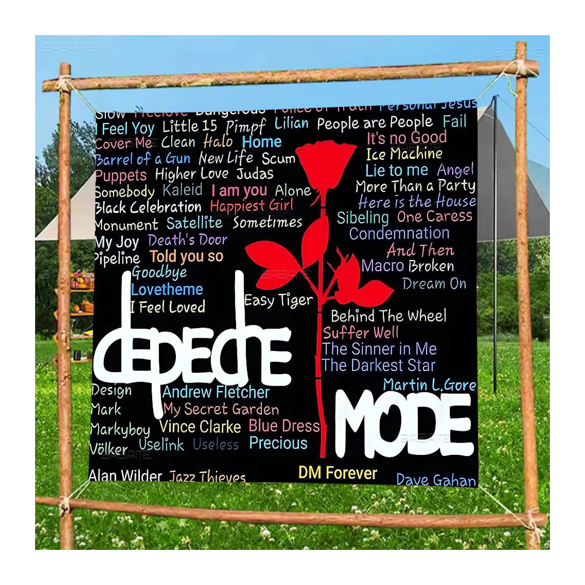 Potdemiel Wandbehang im Depeche Mode Electronic Rock Cartoon Design für deine Raumdekoration - Bild 3