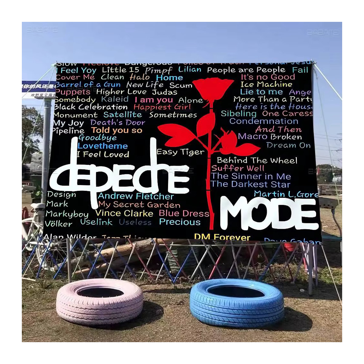 Potdemiel Wandbehang im Depeche Mode Electronic Rock Cartoon Design für deine Raumdekoration - Bild 5