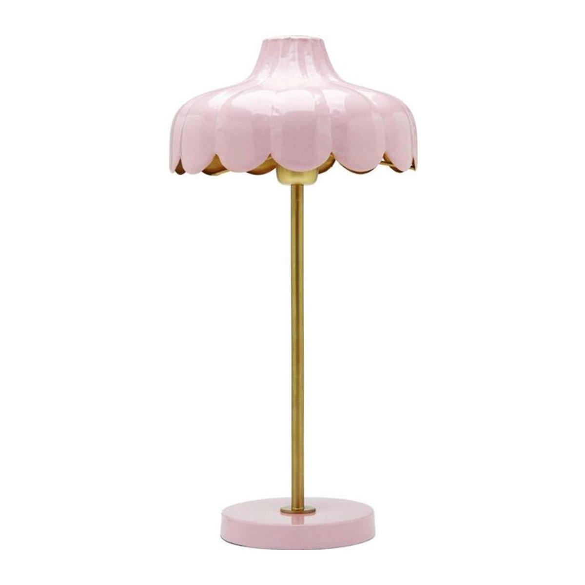 PR Home Tischleuchte Wells in Rosa im Retro-Design aus Kunststoff, B: 24 cm, T: 50 cm, H: 50 cm - Bild 1