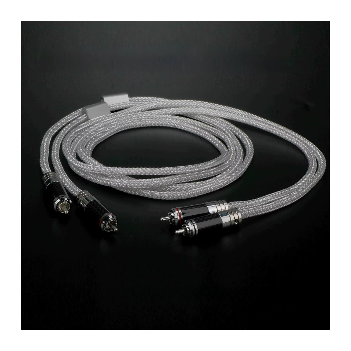 Preffair RCA Audiophile Signalkabel aus reinem Sterlingsilber, 16-adrig, Weiß - Bild 6