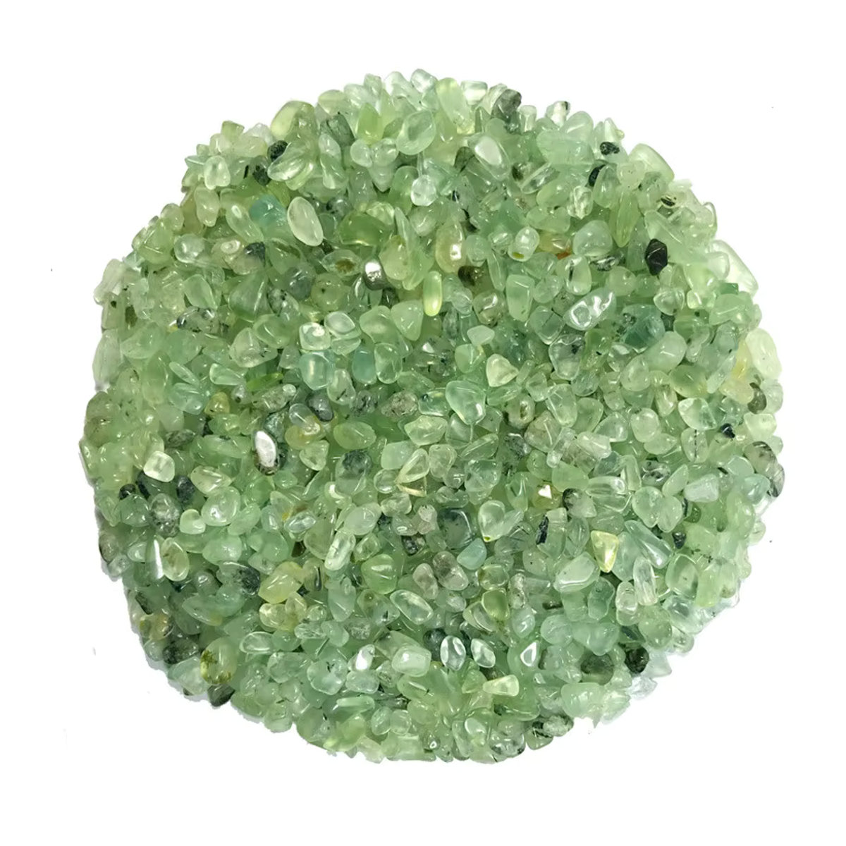 Prehnit Kristallkies von Stone Brothers in Hellgrün, 100 g, Korngröße 7-9 mm - Bild 5