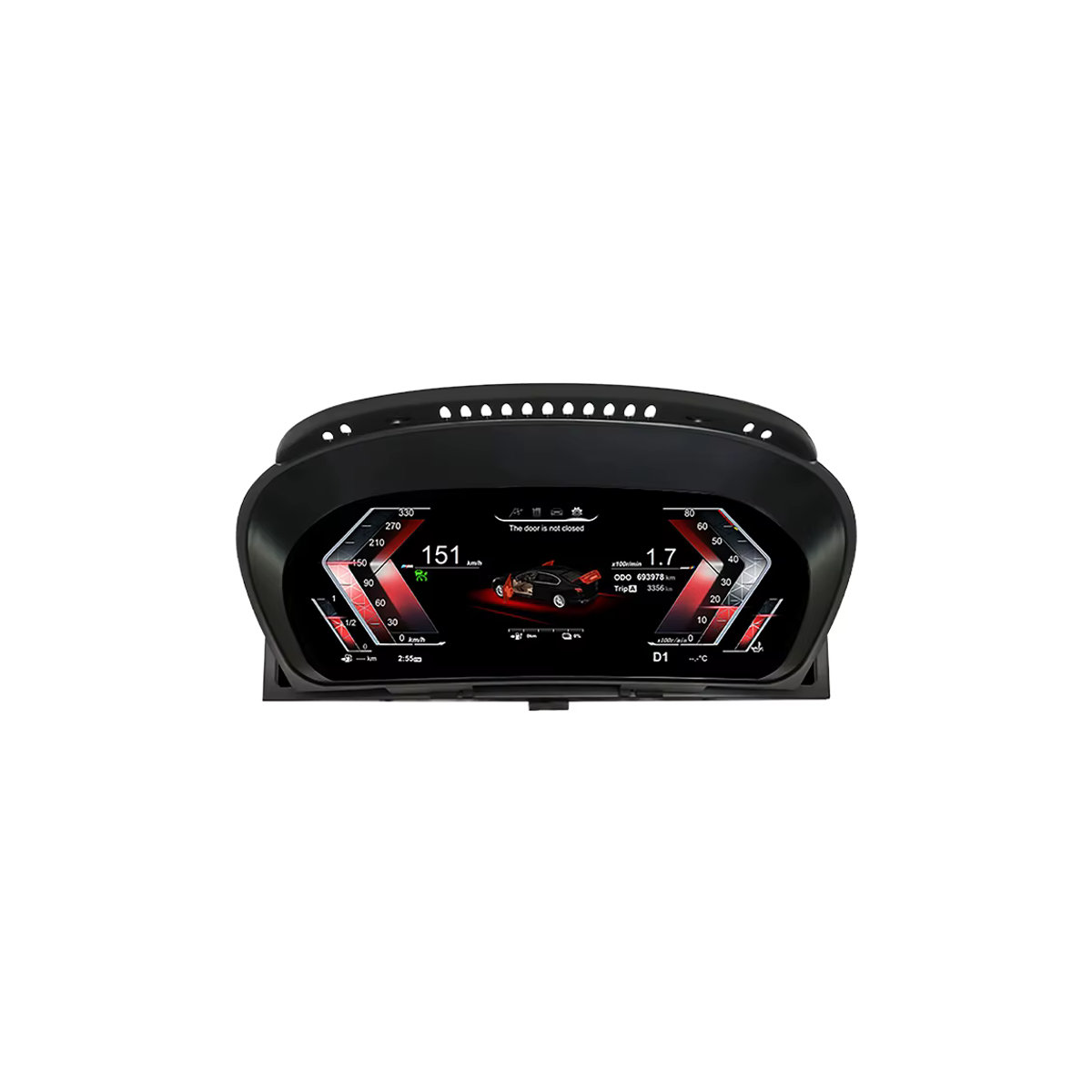 PRELINGCAR Linux Auto LCD Dashboard für BMW X5 E70 und X6 E71 (2006-2013) CCC CIC Instrumentencluster Panel Virtuelles Cockpit Tachometer in Schwarz - Bild 1