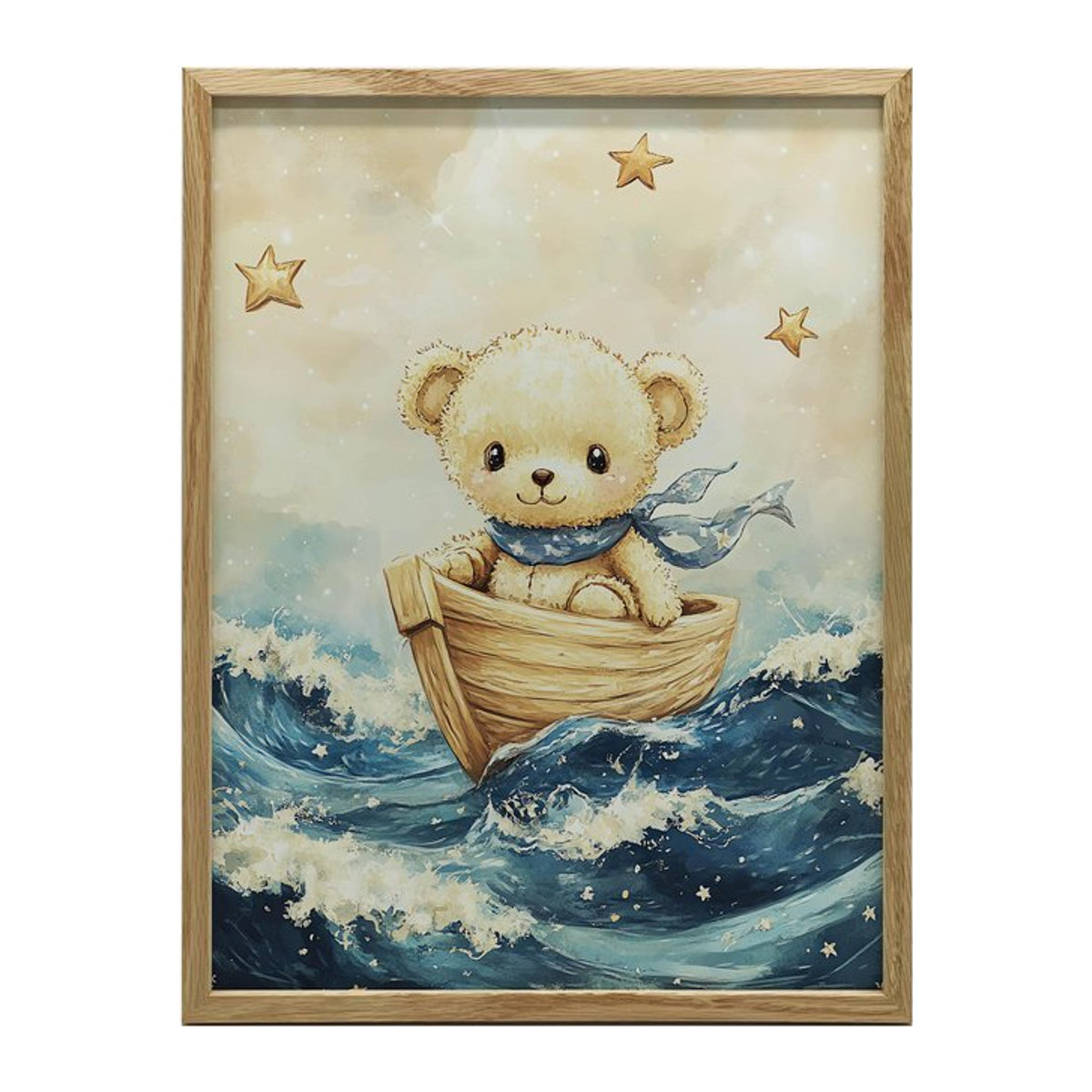 Premium Leinwand Plakat Miś W Łodzi Bär im Boot von iKable, Breite: 50 cm, Höhe: 70 cm - Bild 1