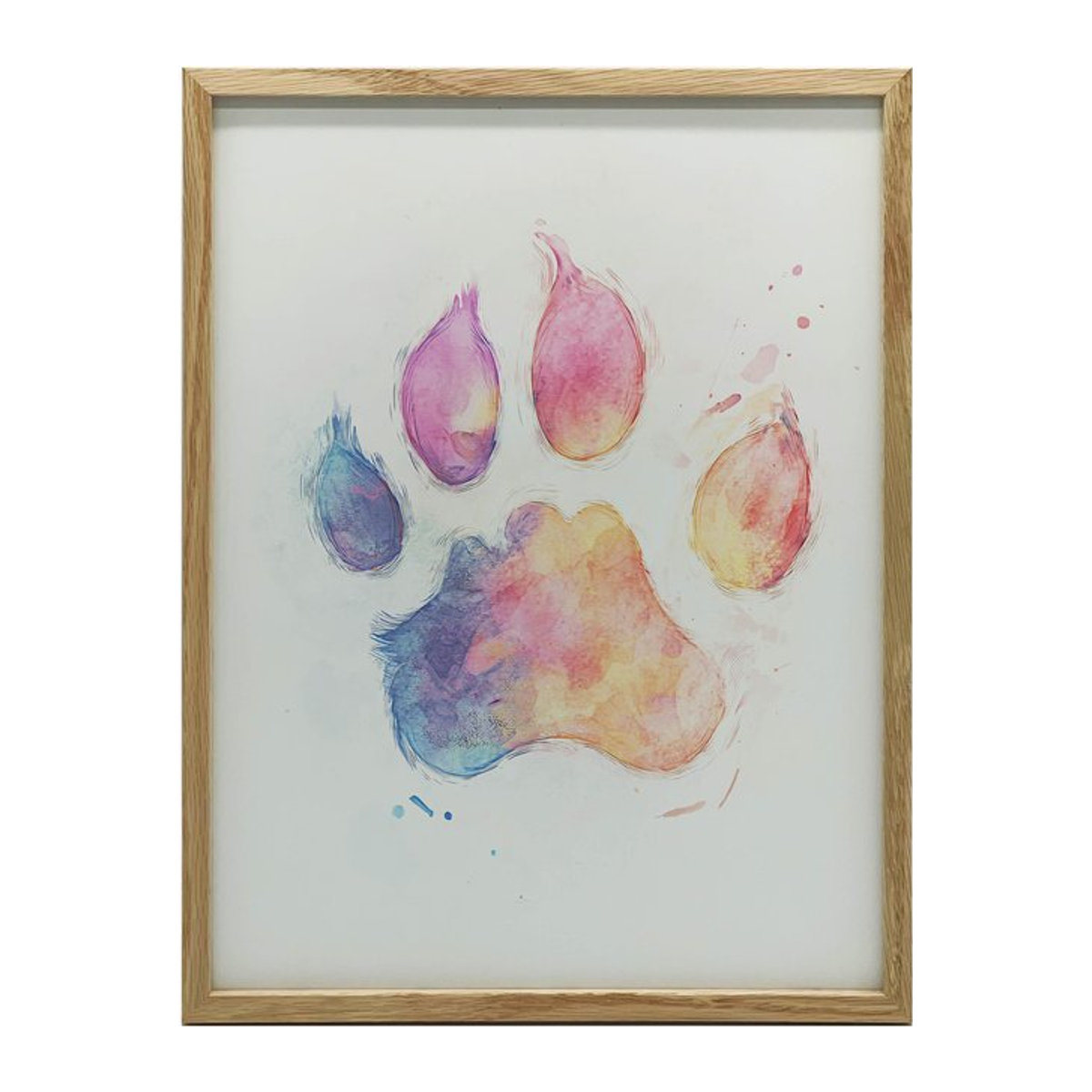Premium-Leinwand Poster Pfotenabdruck in Multicolor von iKable, B: 50 cm, H: 70 cm, Ohne Rahmen - Bild 1