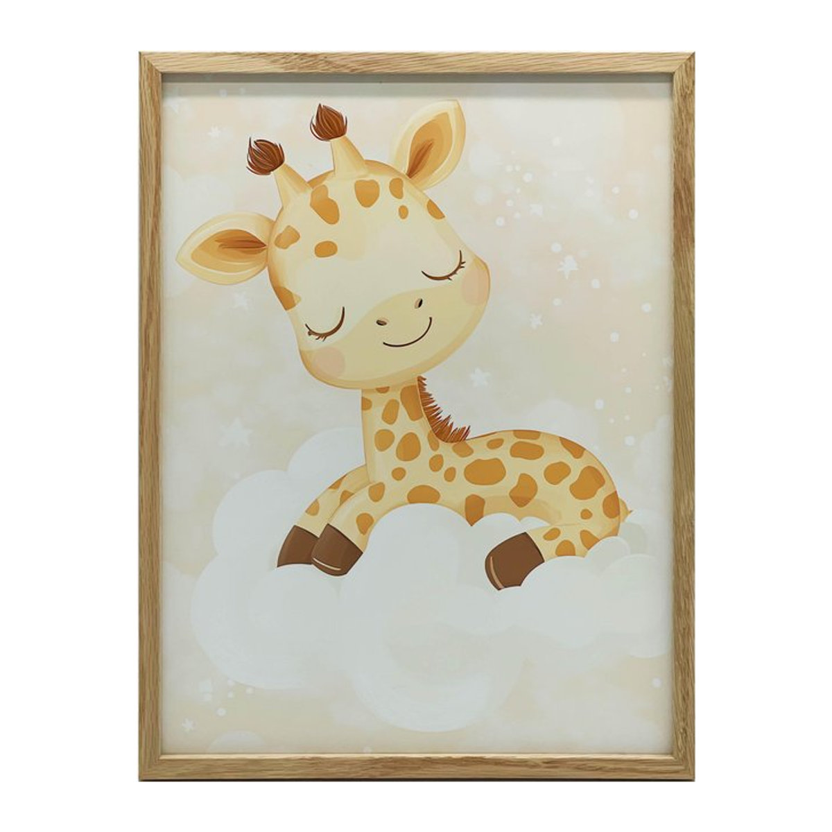 Premium-Leinwand Traum der Giraffe von Marcin Zbijowski, Multicolor, B: 50 cm, H: 70 cm - Bild 1