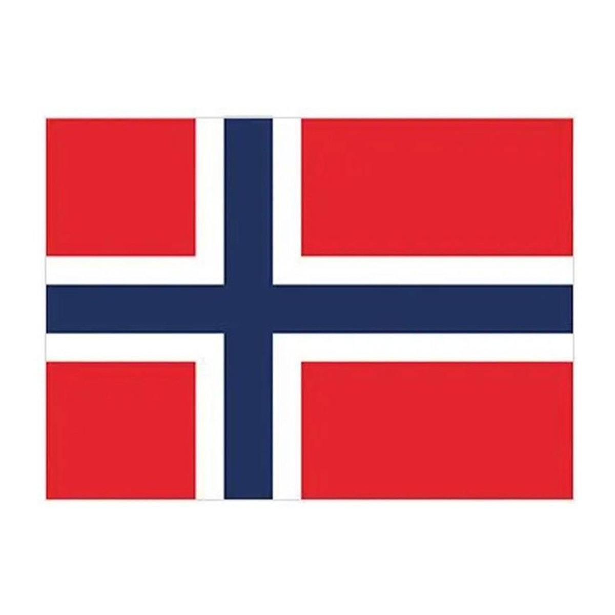 Printwear Norwegen Flagge aus Polyester mit Metallösen, Breite: 150 cm, Höhe: 90 cm - Bild 1