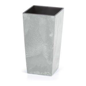 PROSPERPLAST Blumentopf in Betonoptik Grau, quadratisch, B/T/H: 33 x 33 x 61 cm