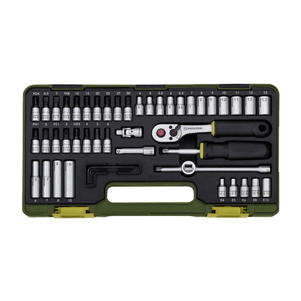 Proxxon Industrial Steckschlüsselsatz metrisch 65-teilig aus Stahl - Bild 4