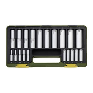 Proxxon Steckschlüsselsatz Industrial 20-teilig aus Stahl und Kunststoff mit 6,3 mm und 12,5 mm