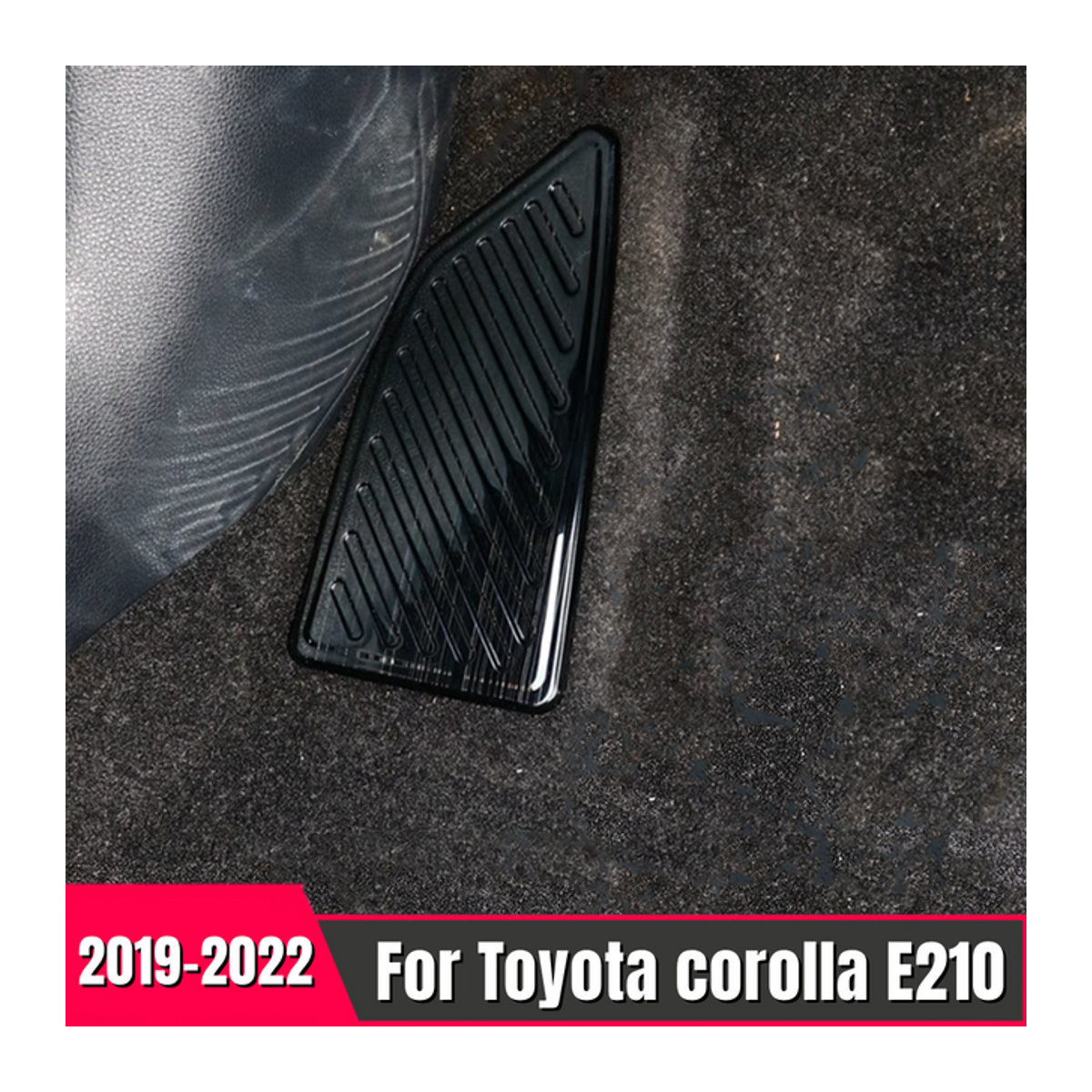 PUIMAN Fußstützenabdeckungen aus Edelstahl für Toyota Corolla E20 2019–2022, dekorative Rahmenverkleidung in Silber und Schwarz - Bild 1