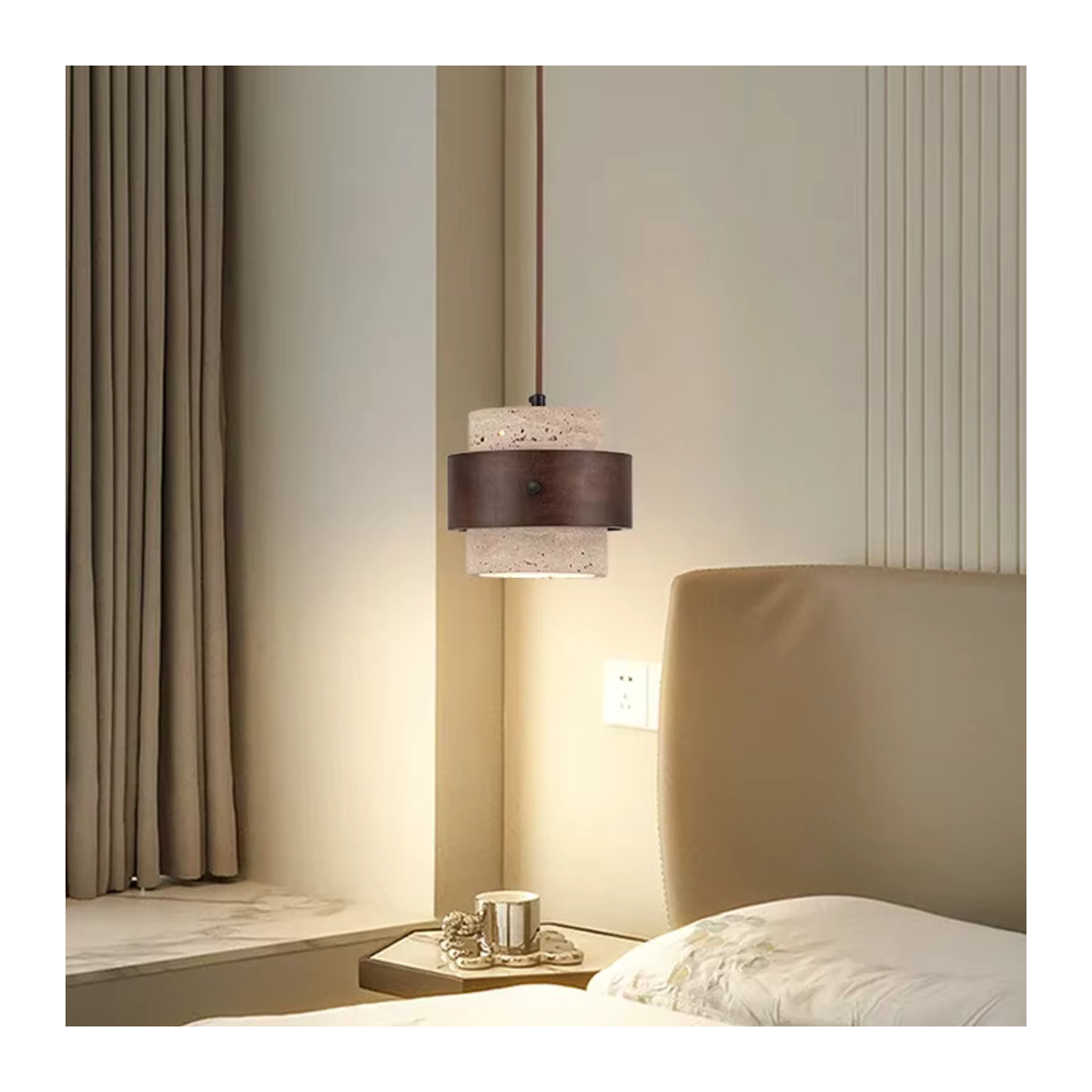 Pumous LED Stein Kronleuchter Dekorative Leuchte für Wohnzimmer, Esszimmer und Schlafzimmer - Bild 2