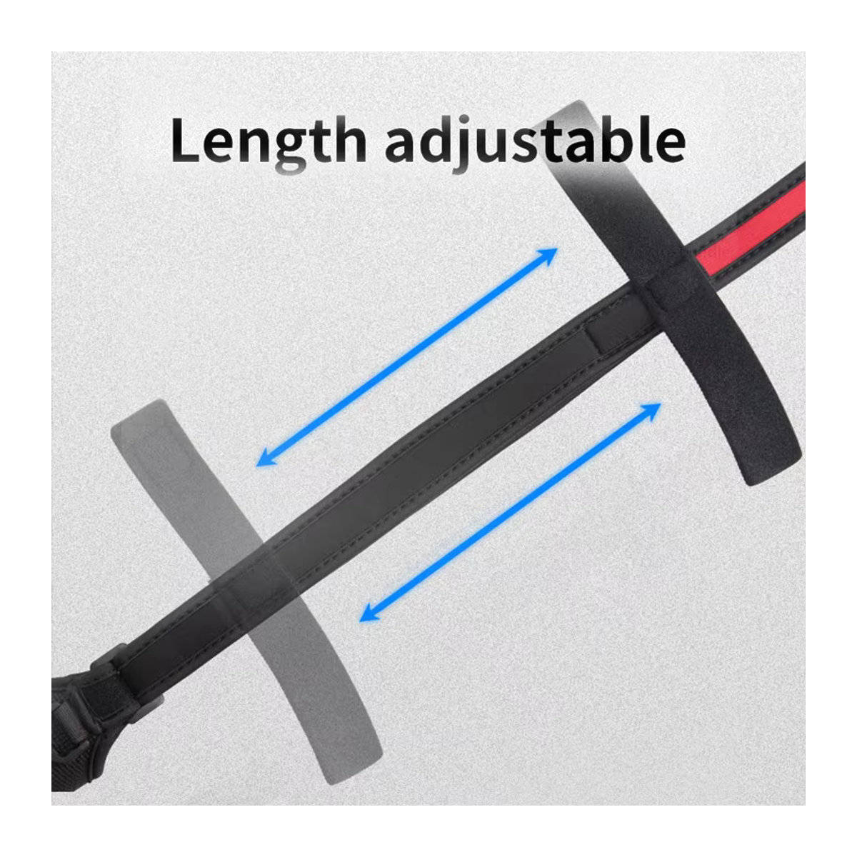 PURELURE Spinnrutenkappe Schwarz als Gussruten-Schutzseil mit verstellbarer Länge von 102 cm bis 152 cm zur Aufbewahrung deiner Angelrute - Bild 2