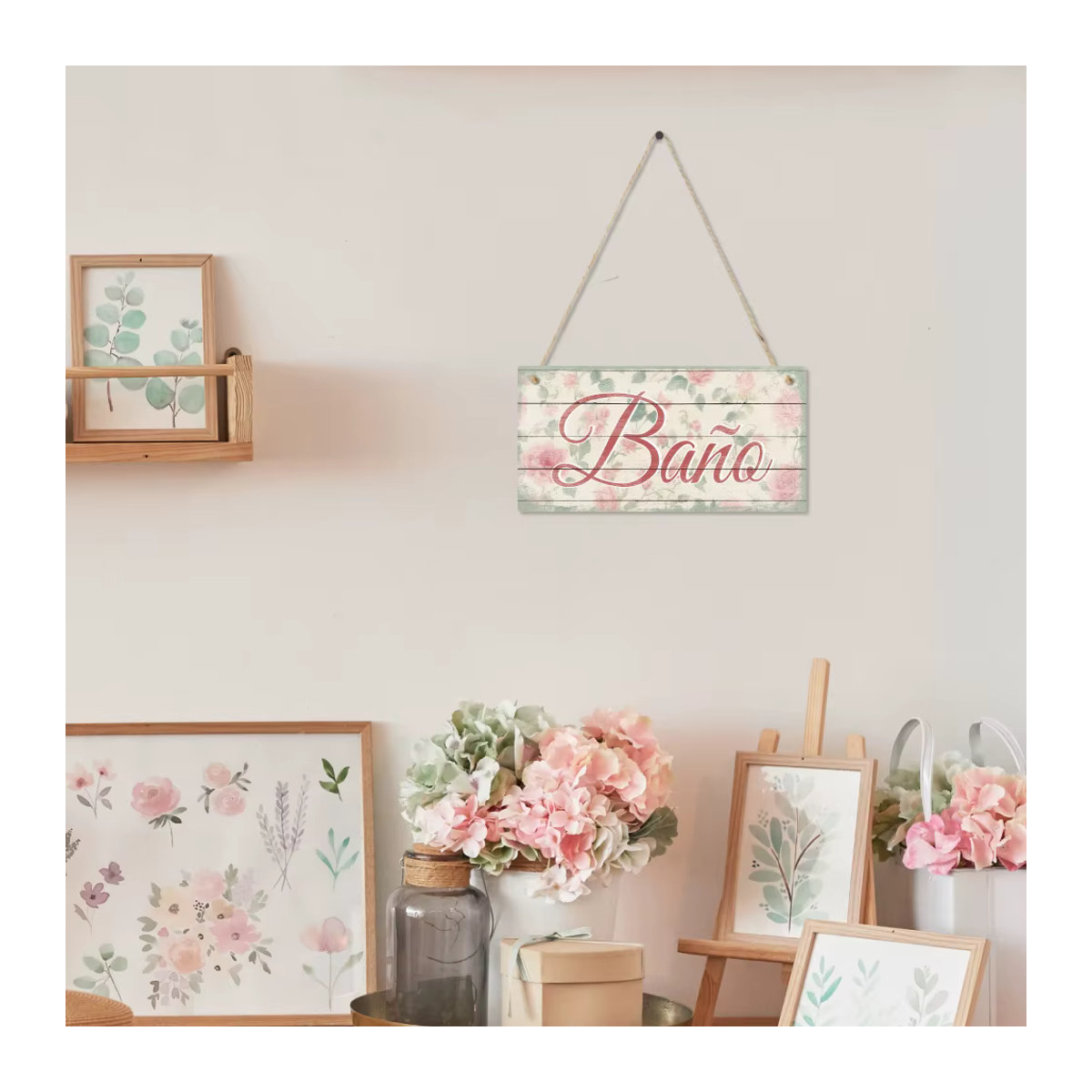 Putuo Decor Spanisches Holzschild als Wandkunst zur Dekoration im Bauernhaus-Stil - Bild 2