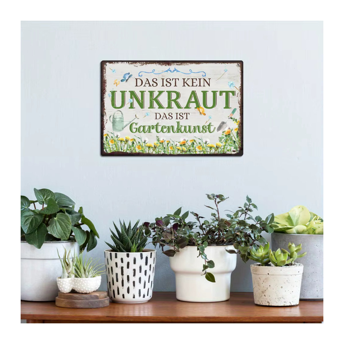 Putuo Decor Vintage Metallblechschild Das Ist Kein Unkraut Wandkunst für Garten und Bauernhaus in Multicolor - Bild 2
