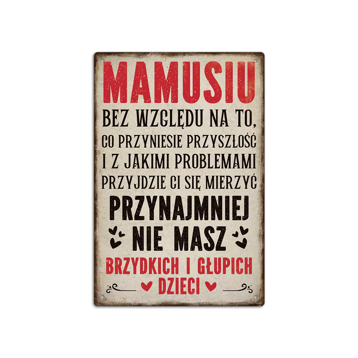 Putuo Decor Vintage Metallblechschild Wandkunstdekoration für Mama in Weiß, B/H: 20 x 30 cm - Bild 6