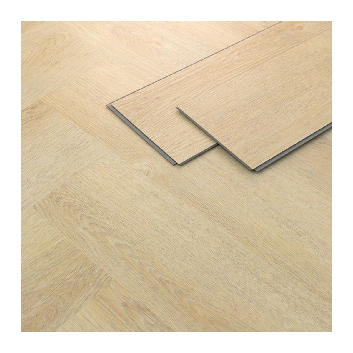 PVC Vinylboden Bodenbelag Fischgrät-Design Eiche Natur 5er Set mit Klick-System, 4,2 mm Stärke, 15,6 m² Gesamtfläche - Bild 1
