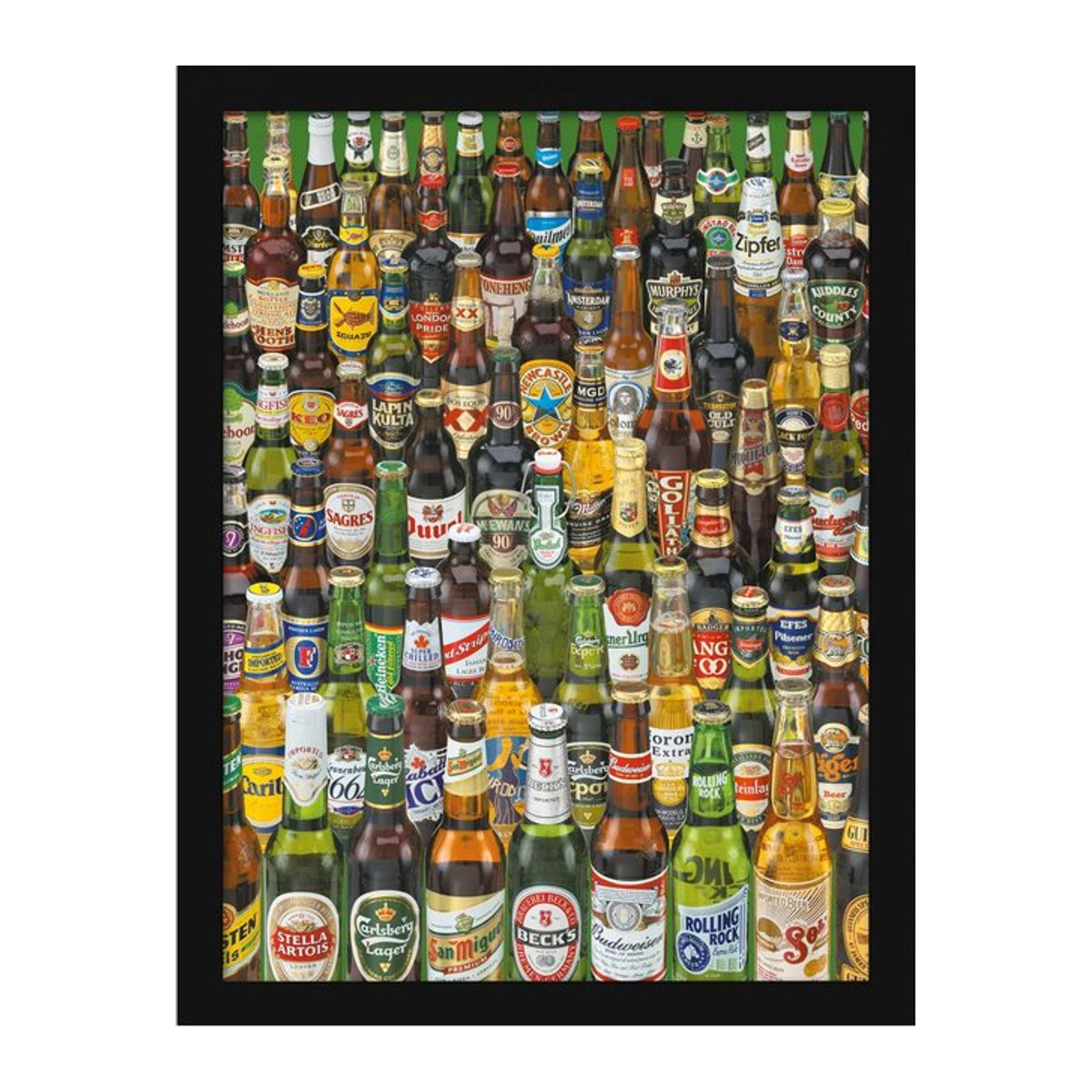 Pyramid International Gerahmtes Poster Bierflasche in Schwarz mit Plexiglas, Breite: 40 cm, Höhe: 40 cm - Bild 1