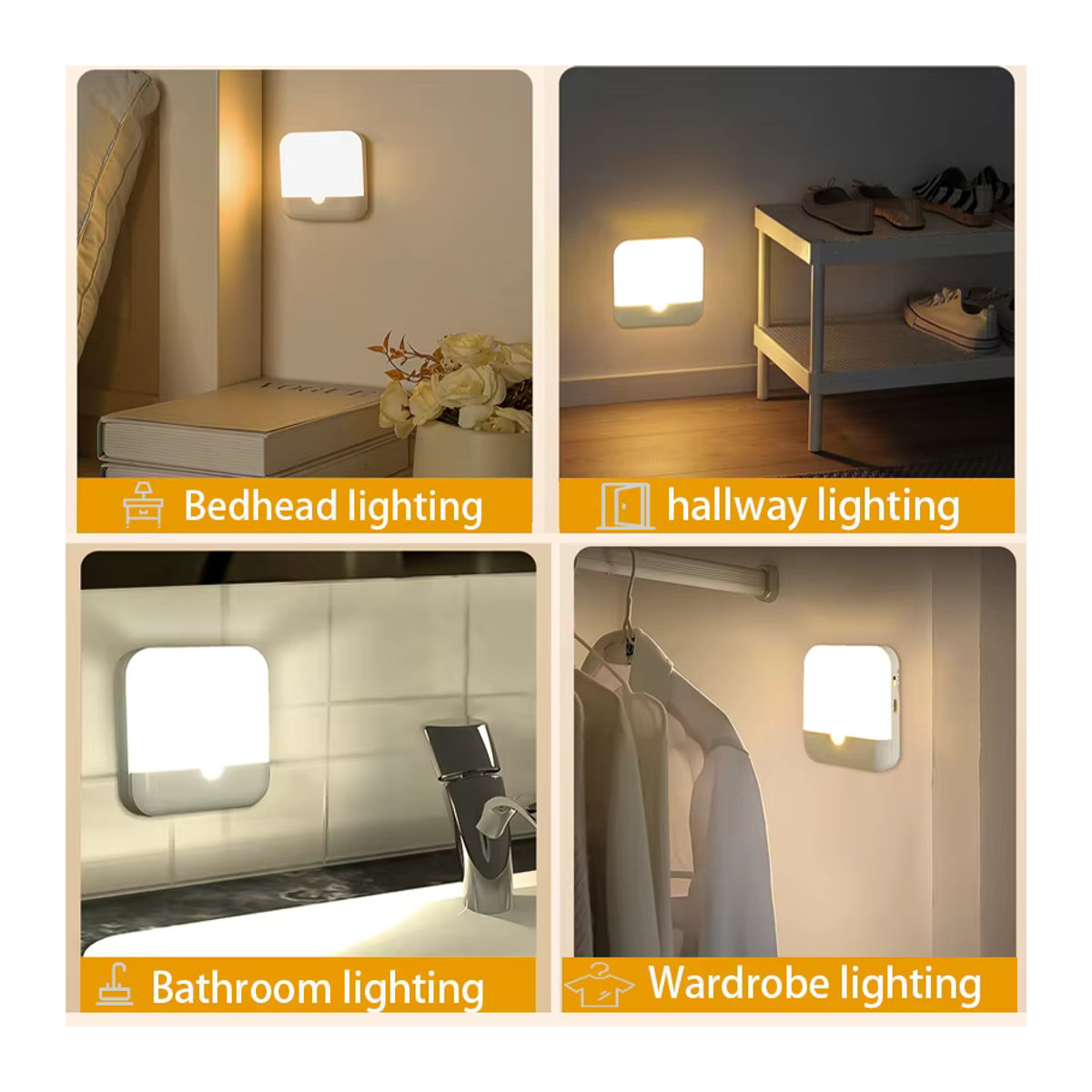 Pzsunly Minimalistisches LED Nachtlicht mit Bewegungssensor und USB-Type-C Aufladung für Schlafzimmer, Küche und Flur - Bild 5