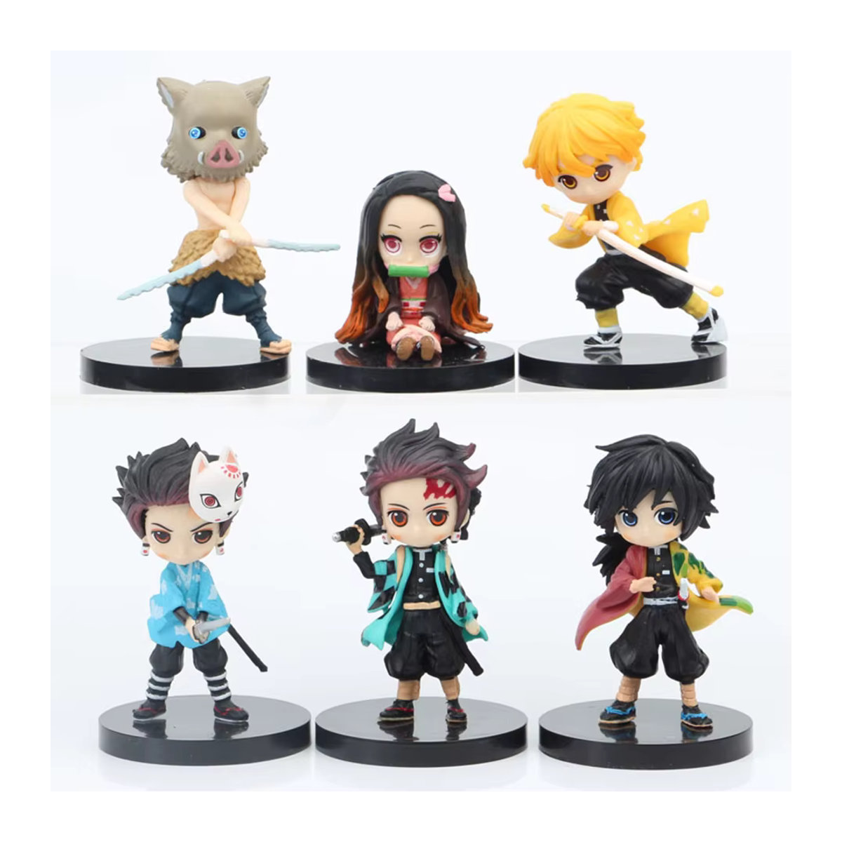 Q Posket Dämon Slayer Kimetsu no Yaiba Figuren Set aus PVC, 6 Stück, mehrfarbig - Bild 2