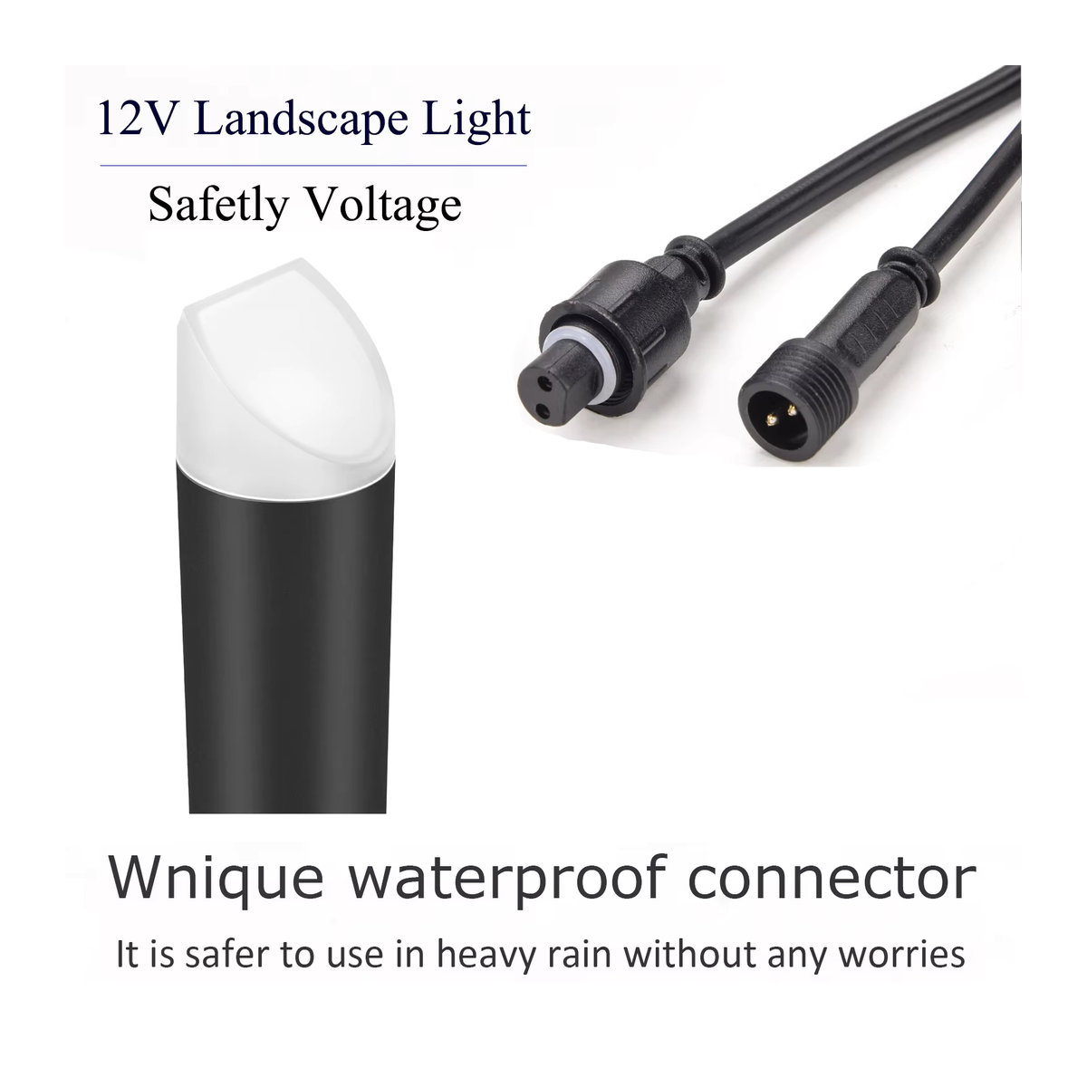 QACA 6er-Pack LED-Gartenleuchten Schwarz, 5 W, IP65 wasserdichte Wegeleuchte im minimalistischen Design - Bild 5