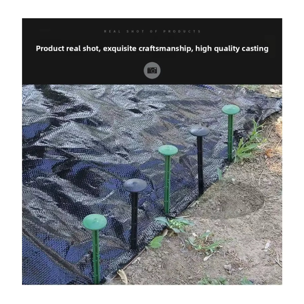 QHSPE Unkrautkontrollstoff Schwarz, 70 g wasserdurchlässige Unkrautbarriere und Abdeckmatte für Garten, Obstgarten und Rasen - Bild 4
