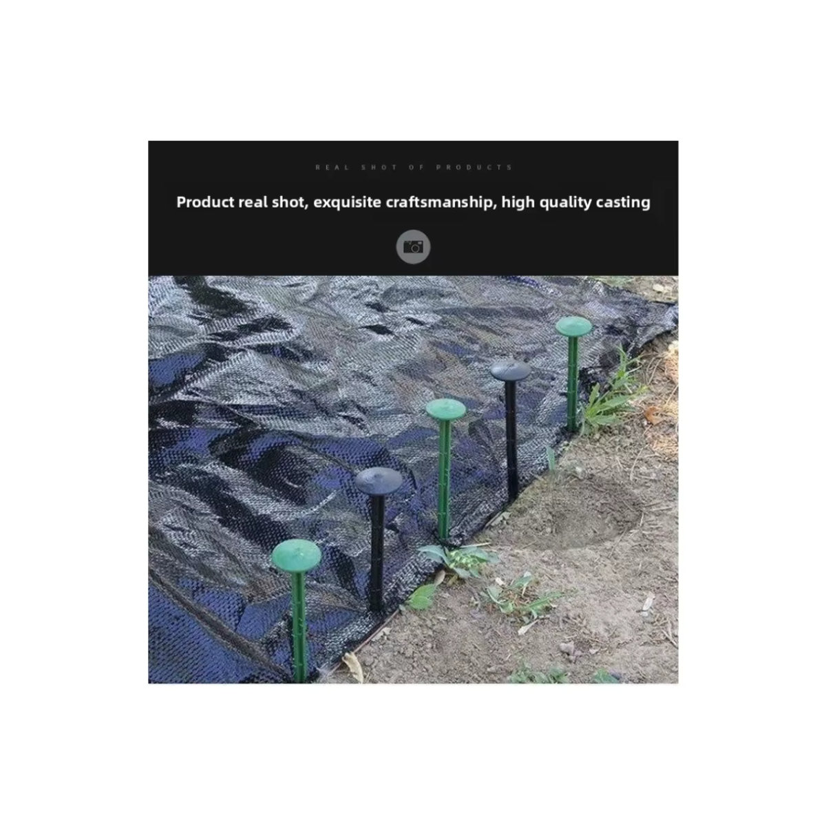 QHSPE Unkrautkontrollstoff Schwarz, 70 g wasserdurchlässige Unkrautbarriere und Abdeckmatte für Garten, Obstgarten und Rasen - Bild 6