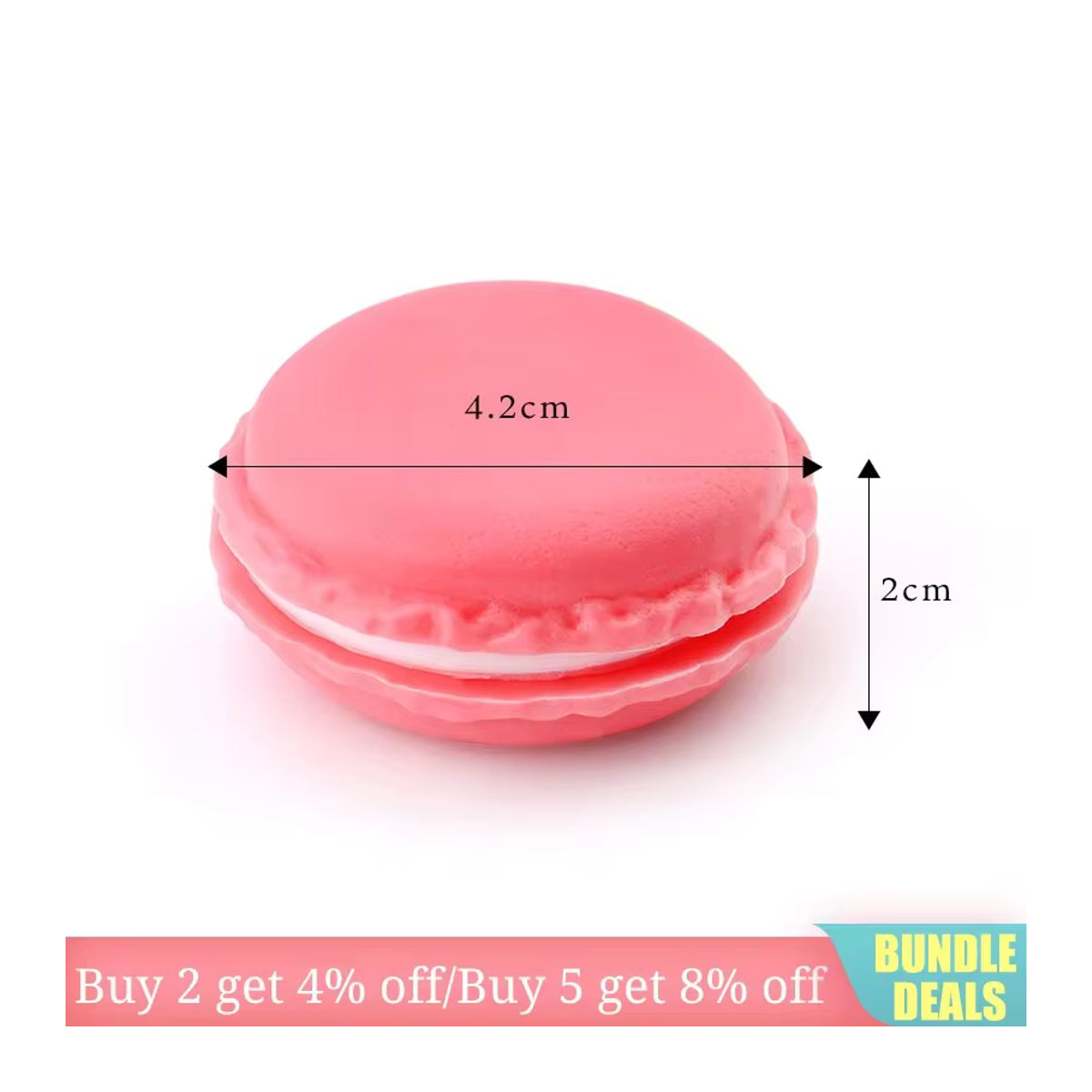 QIAO Schmuckschatulle in Macaron-Optik, mehrfarbige Aufbewahrungsbox aus Kunststoff für kleinen Schmuck - Bild 2