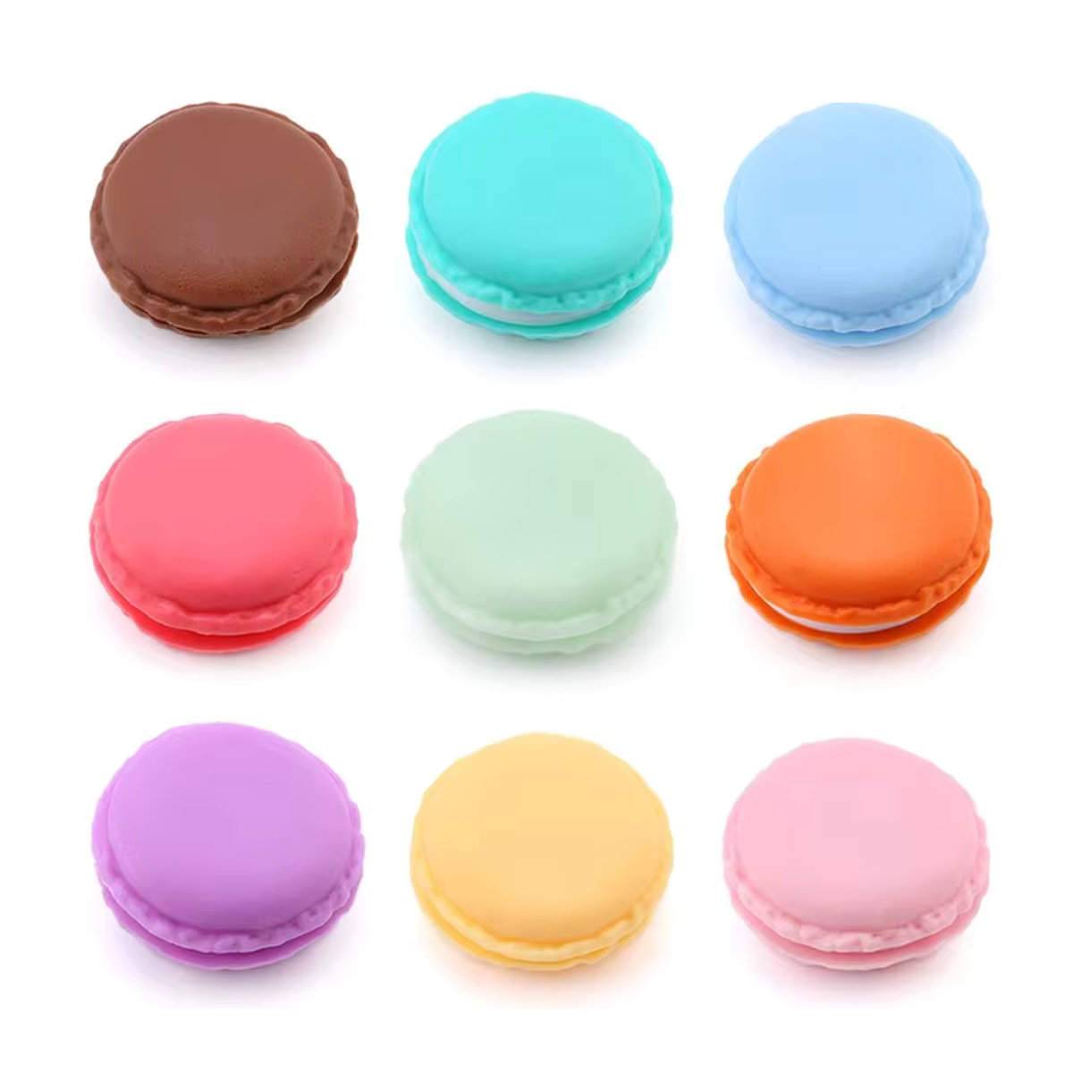 QIAO Schmuckschatulle in Macaron-Optik, mehrfarbige Aufbewahrungsbox aus Kunststoff für kleinen Schmuck - Bild 4
