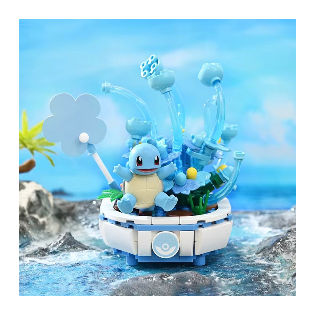 Qman Pokemon Bausteine Pflanztopf mit Pikachu, Glumanda und Schiggy in Mehrfarbig - Bild 2